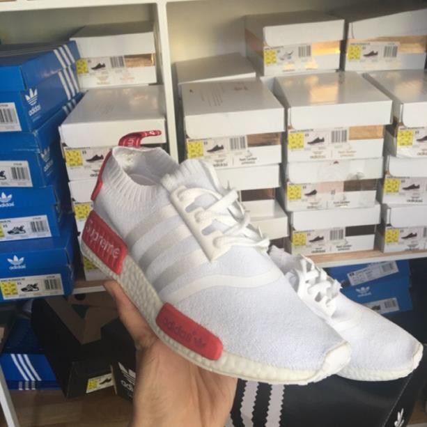 HOT HOT Nhất Giày ADIDAS NMD Supreme trắng đỏ sale thật, không deal ảo kẻo hết ) new . . . new ⚡ . 🌺 ` ‣ ` , : "