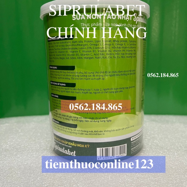 Sữa tiểu đường Spirulabet [CHỤP THẬT CHÍNH HÃNG] Sữa dinh dưỡng chuyên biệt dành cho người tiểu đường