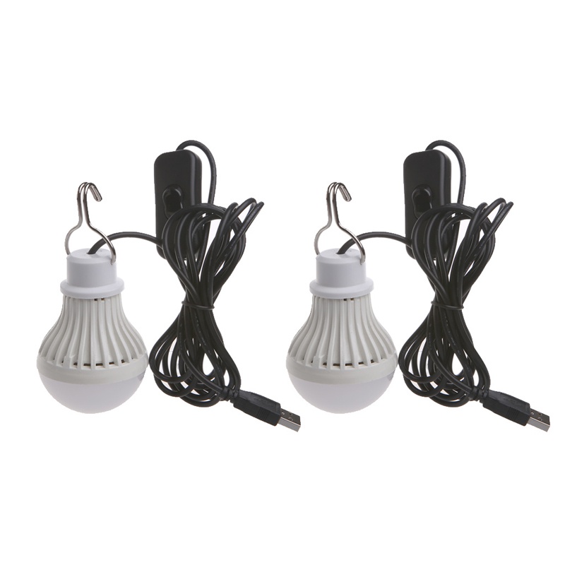 Bóng Đèn LED USB 5W Có Công Tắc Tiện Dụng Mang Theo Du Lịch Cắm Trại