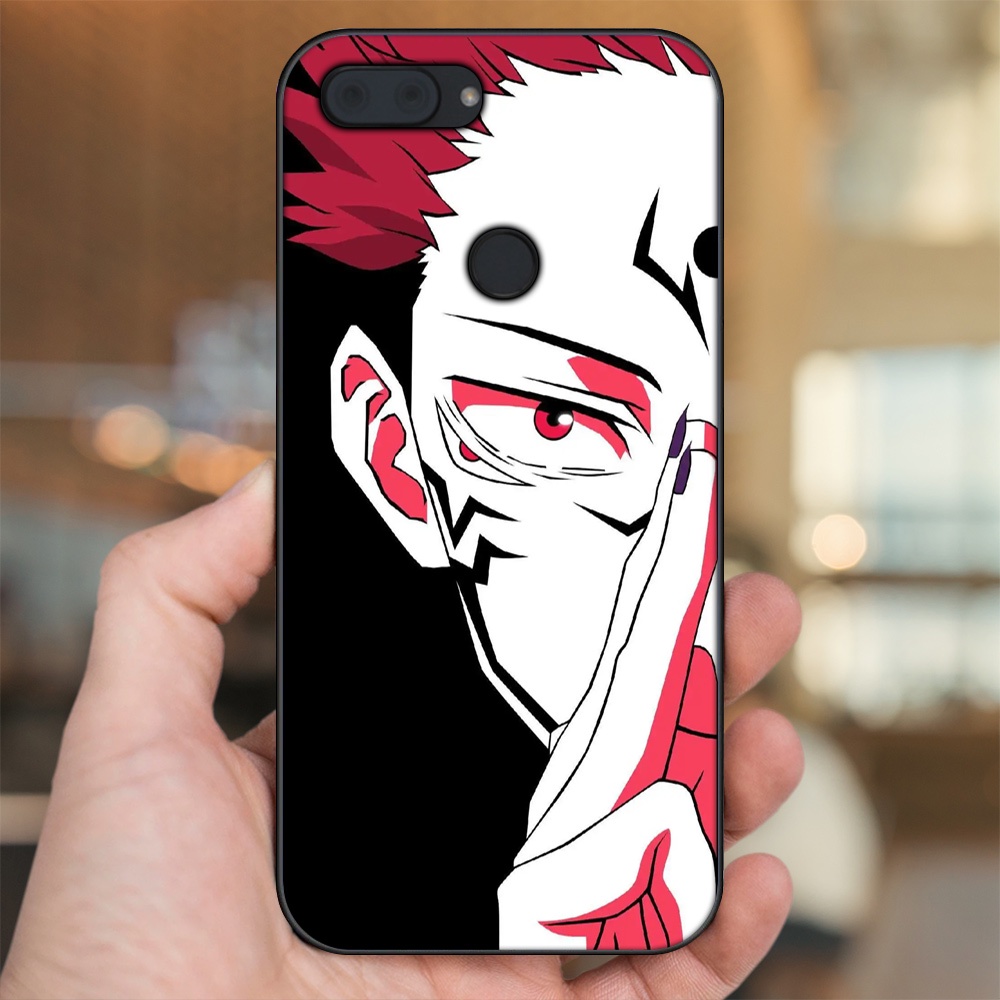 Ốp lưng Xiaomi Mi 8 Lite viền đen in hình Yuji Jujutsu Kaisen