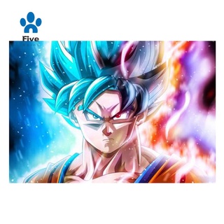 Tranh đính đá hình Goku Dragon Ball trang trí nhà cửa DIY