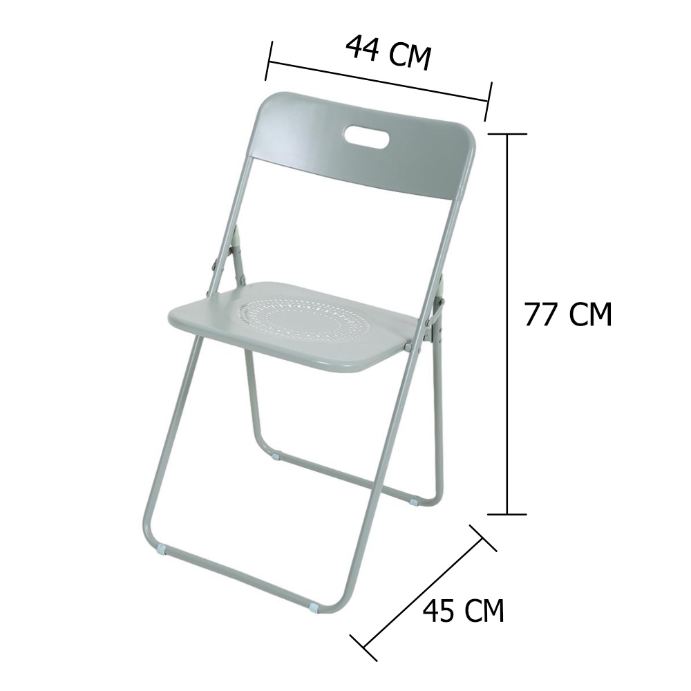 HomeBase FURDINI Bộ bàn 2 ghế bằng thép có thể gấp gọn W60xH73xD60cm màu xanh lá