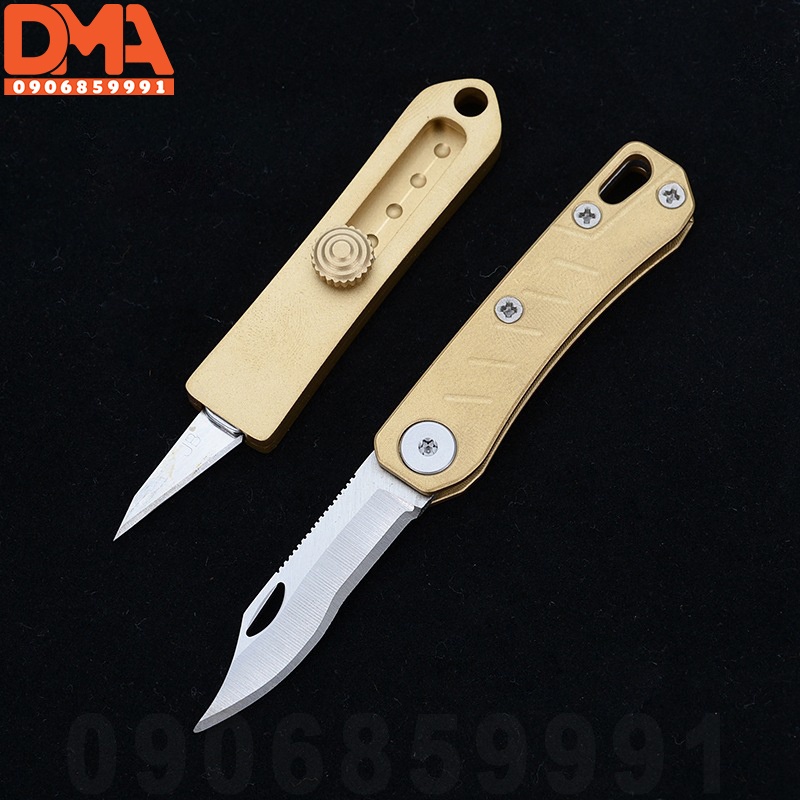 Phụ kiện dã ngoại,dụng cụ phượt EDC đồng thau (Gấp,đẩy)