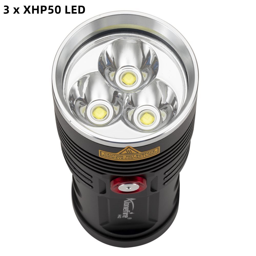 Đèn pin ALONEFIRE H42 3x XHP50 10000 lumen siêu sáng/ có thể sạc lại/ chống thấm nước