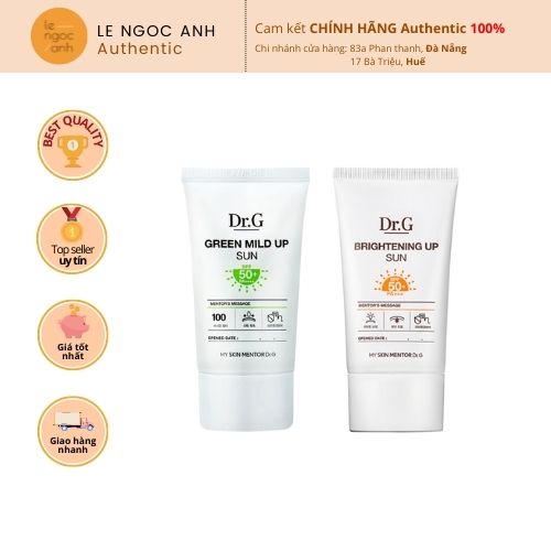 Kem chống nắng thuần vật lý cho da nhạy cảm Dr.G Green Mild Up Sun+ SPF50+PA++++
