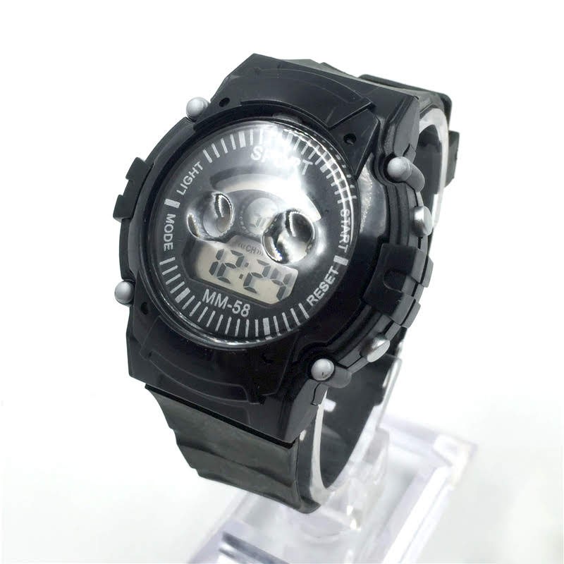 [Giá sỉ - Có clip thật] - Đồng hồ điện tử trẻ em MM-58 Blue - Đồng hồ thể thao chống nước màu xanh