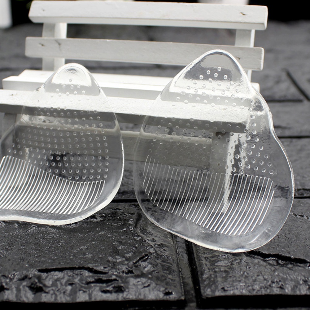 Bộ 2 Miếng Đệm Gel Lót Giày Cao Gót Trong Suốt Co Giãn Chống Trượt