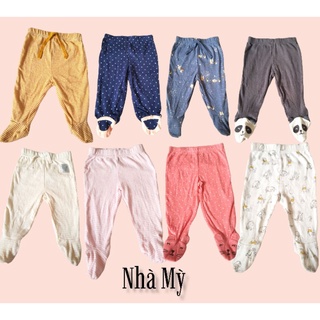 [SIZE 3-9M] QUẦN DÀI LIỀN VỚ THUN COTTON  cho bé trai, bé gái