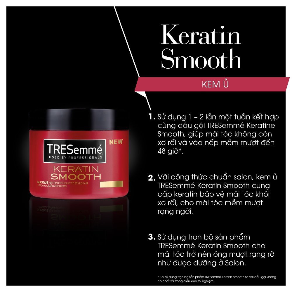 Kem Ủ Tóc TRESemme Keratin Smooth Vào Nếp Mềm Mượt 180ml