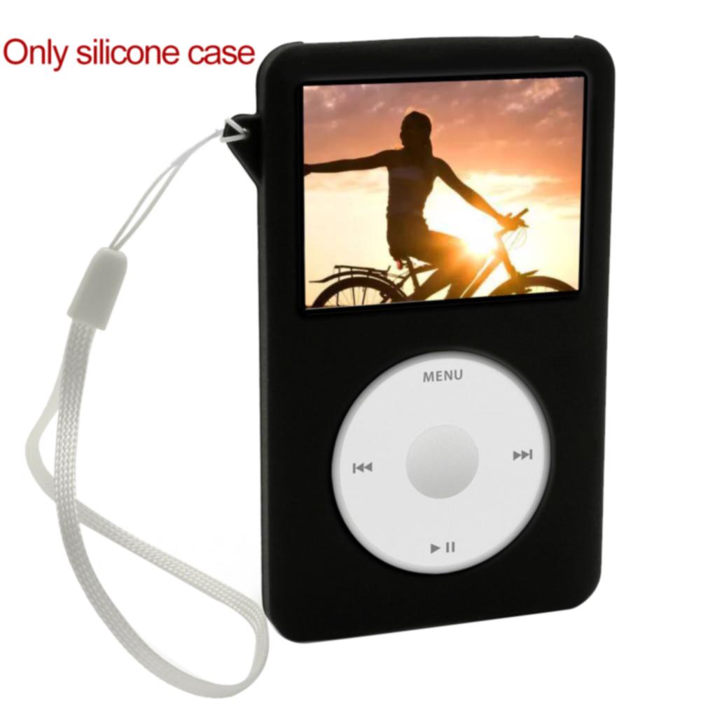 Silicone Case Durable Cover Washable Black Protective Soft Portable For Apple IPod Classic