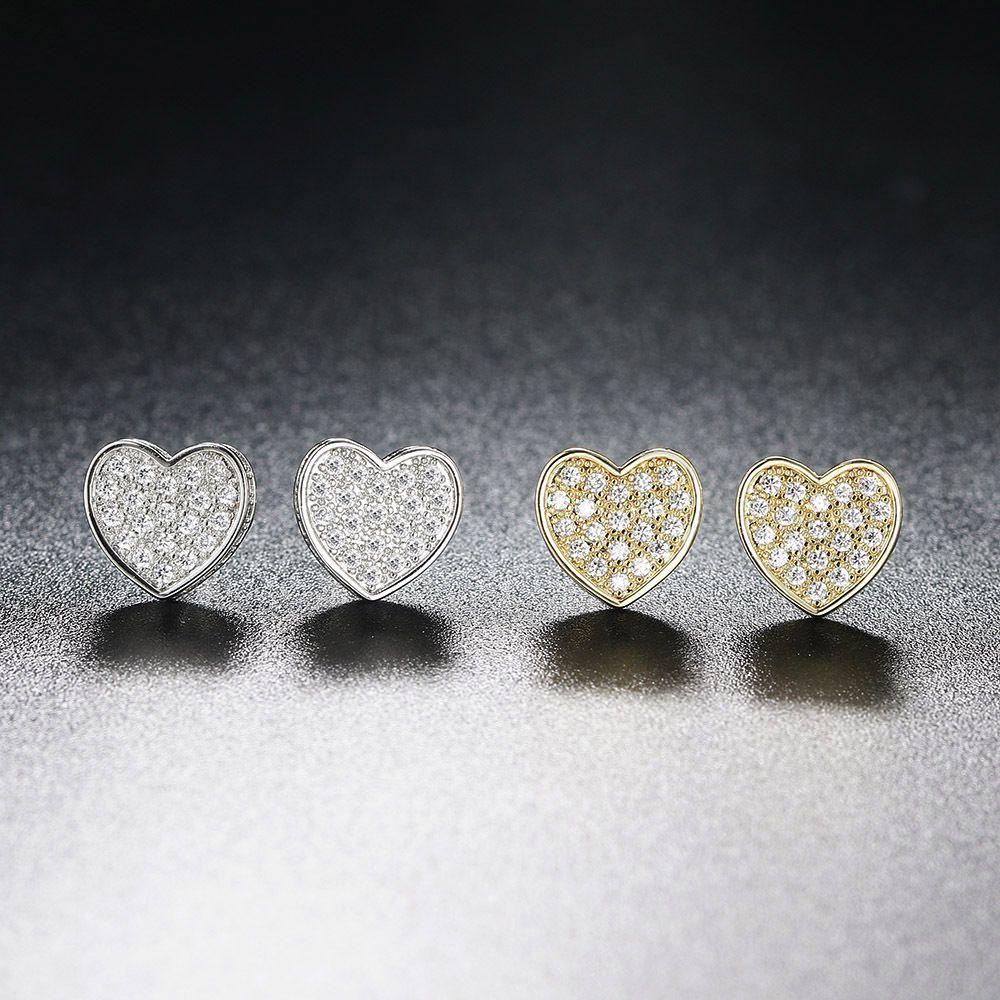 Khuyên Tai Xỏ Lỗ Kiểu Dáng Thời Trang Dành Cho Nam Và Nữ|Bông Tai Mạ BạC ĐíNh Đá Xinh XắN