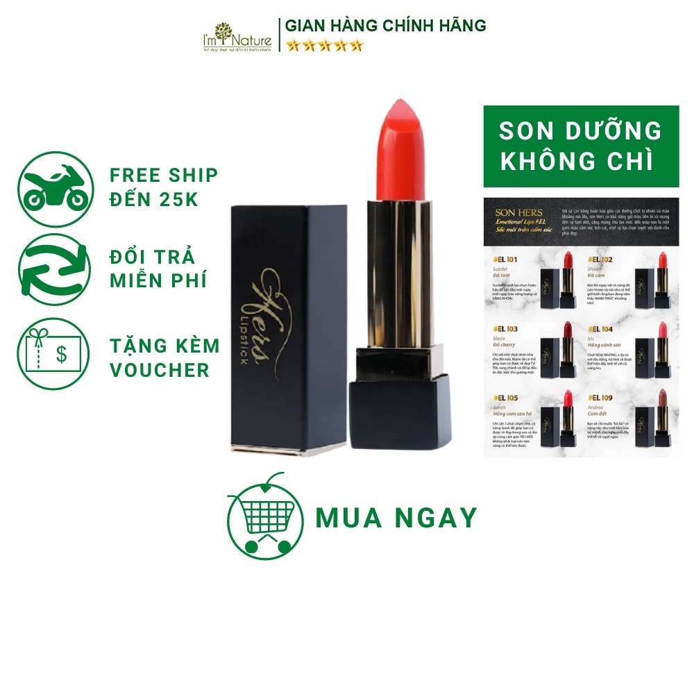 Son Lì Không Trôi Hers 3.5g Chuẩn Màu Mướt Mịn I'm Nature