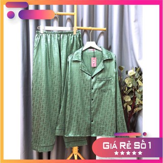 Đồ bộ lụa gấm tay dài quần dài cao cấp