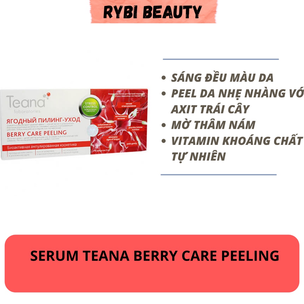 Serum Teana Berry Care Peeling peel da hoá học sáng da mờ thâm giảm sẹo rỗ thâm mụn