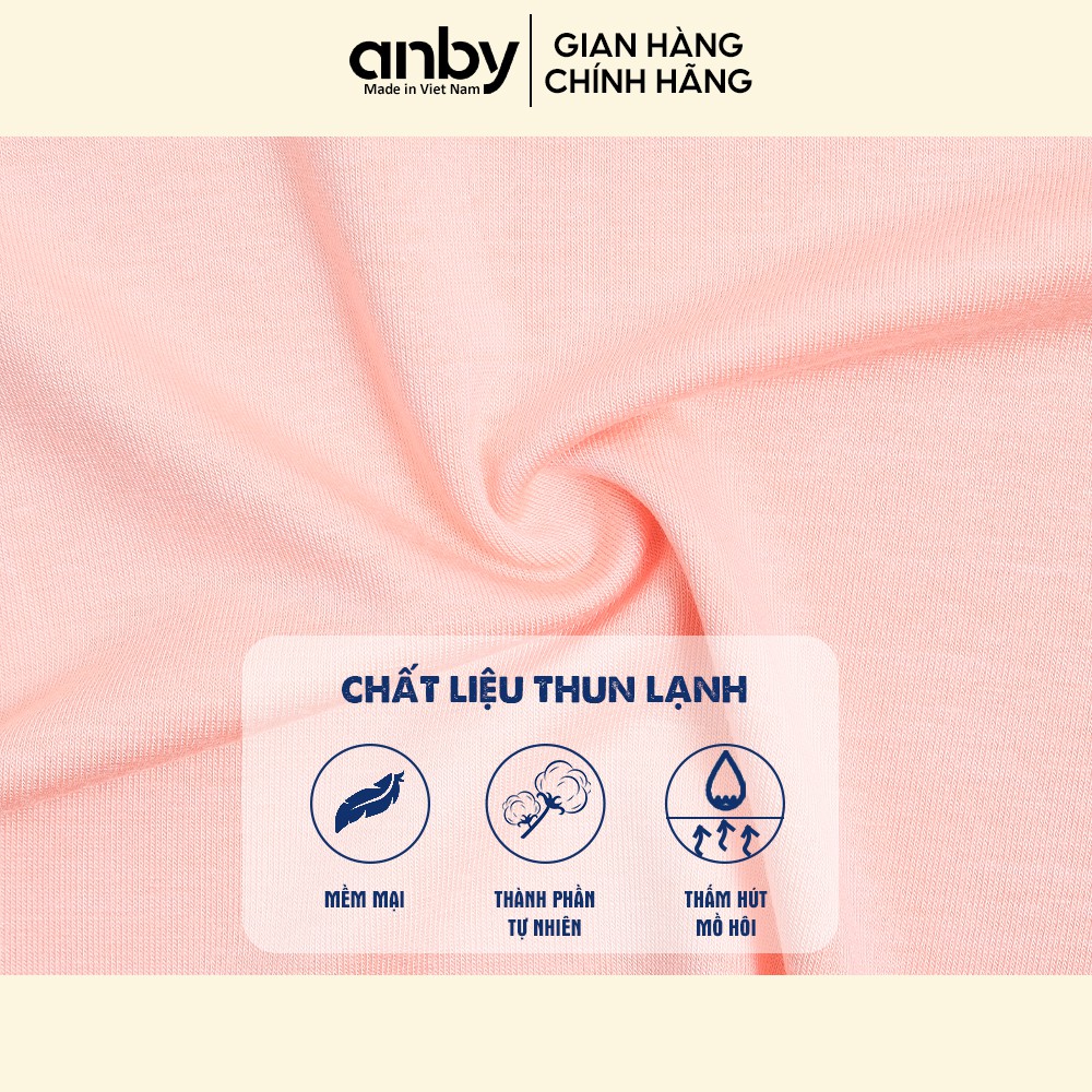 Bộ quần áo cho bé gái ANBY kiểu dáng 2 dây vải thun lạnh nhiều màu từ 0-5 tuổi