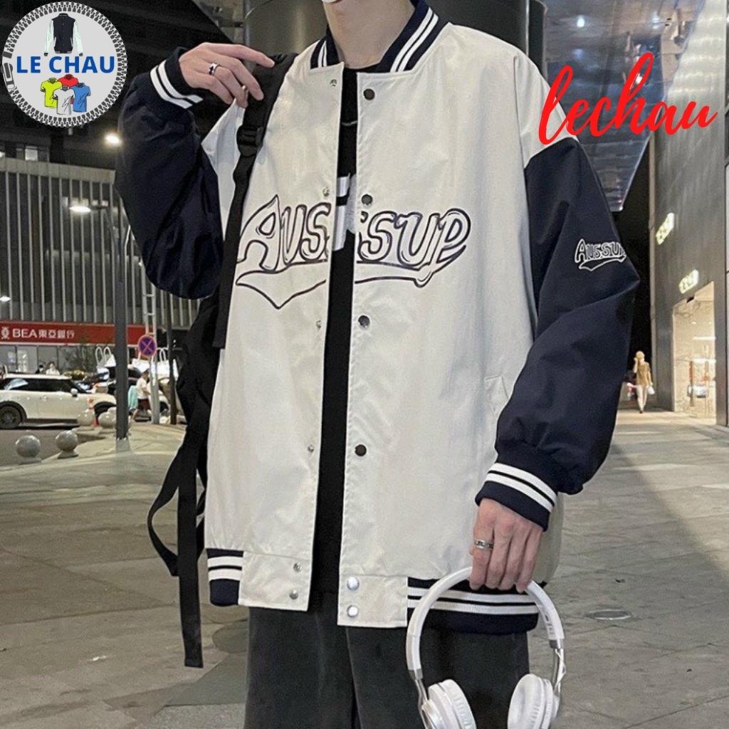 Áo khoác dù unisex form rộng CHAOPAI varsity jacket nam nữ hottrend bomber 2 lớp streetstyle hình thêu cao cấp LECHAU