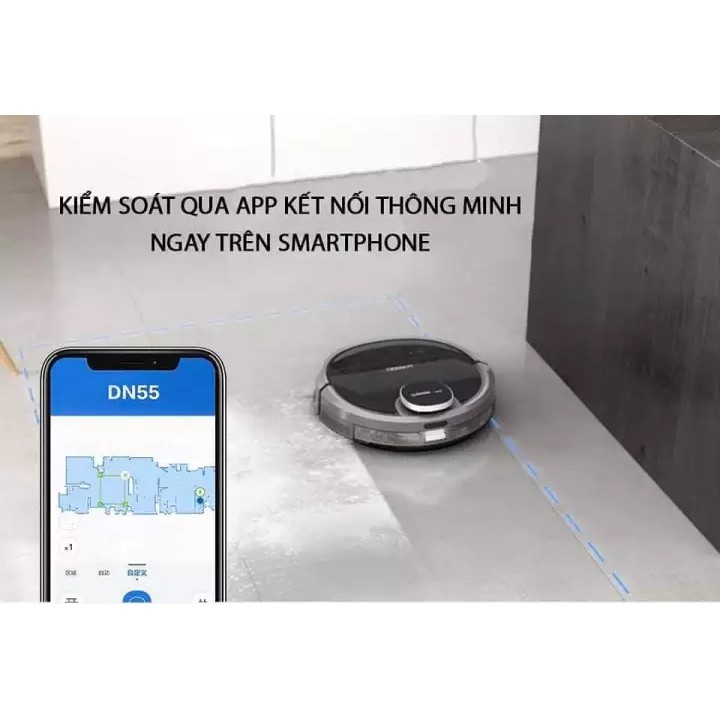 Robot hút bụi lau nhà Ecovacs Deebot DN55  - Hàng trưng bày chính hãng Ecovacs