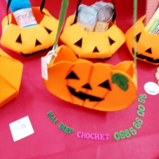 Set 3 túi bí ngô Halloween