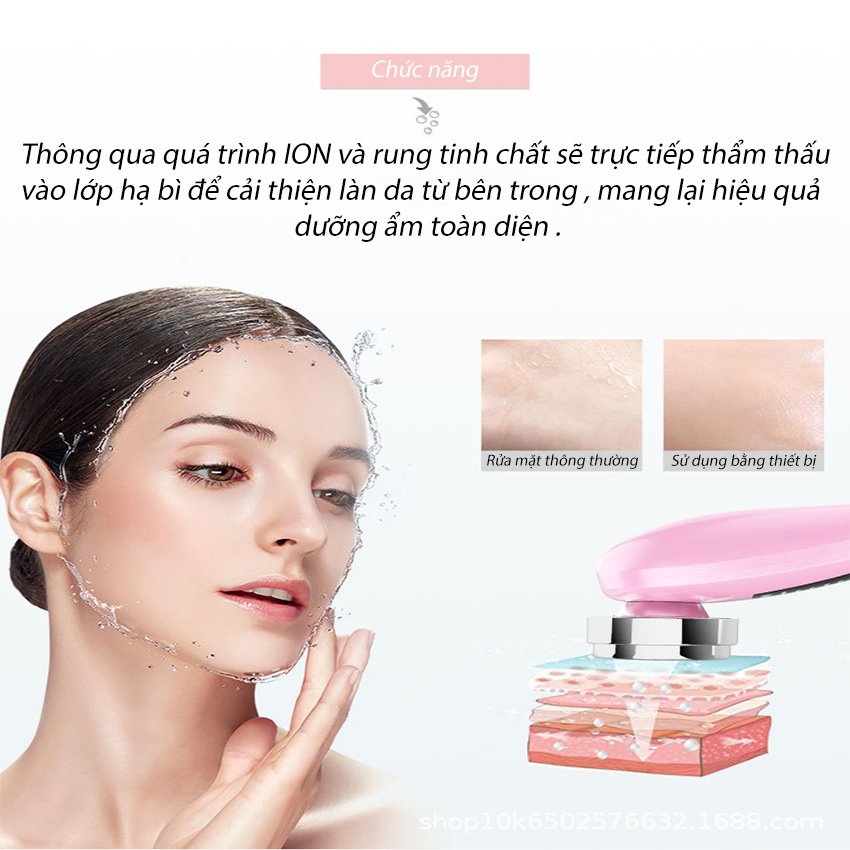 Máy đẩy tinh chất Ion âm SeaSy SS18 giúp ngăn ngừa mụn hỗ trợ nâng cơ mặt tái tạo, trẻ hóa làn da