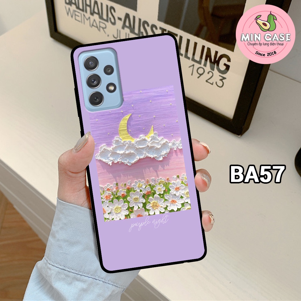 Ốp lưng điện thoại Samsung A23/ A33/ A53/ A13/ A32 4G/ A52/ A52s/ A72 in hình hoa tím vintage dễ thương