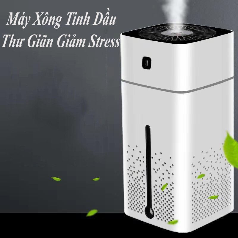 Máy Xông Tinh Dầu, Máy Phun Sương Tạo Ấm Không Khí Có Đèn Led, Khuếch Tán Tinh Dầu LEON OFFICIAL