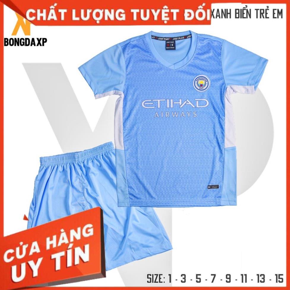 Hàng Thái lan Cao cấp Quần áo bóng đá đồ đá banh trẻ em Manchester Ciity Mới nhất Vải thun lạnh cao cấp VIỆT SPORT