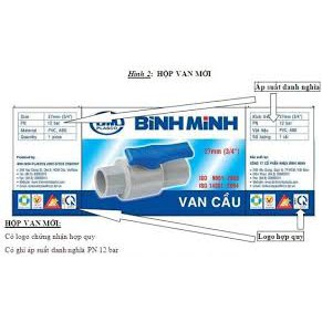 Van cầu nhựa Bình Minh size 21, 27, 34mm
