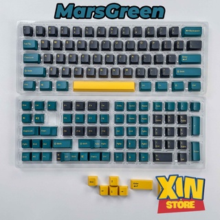 Keycap oem mars green 135 nút pbt double shot