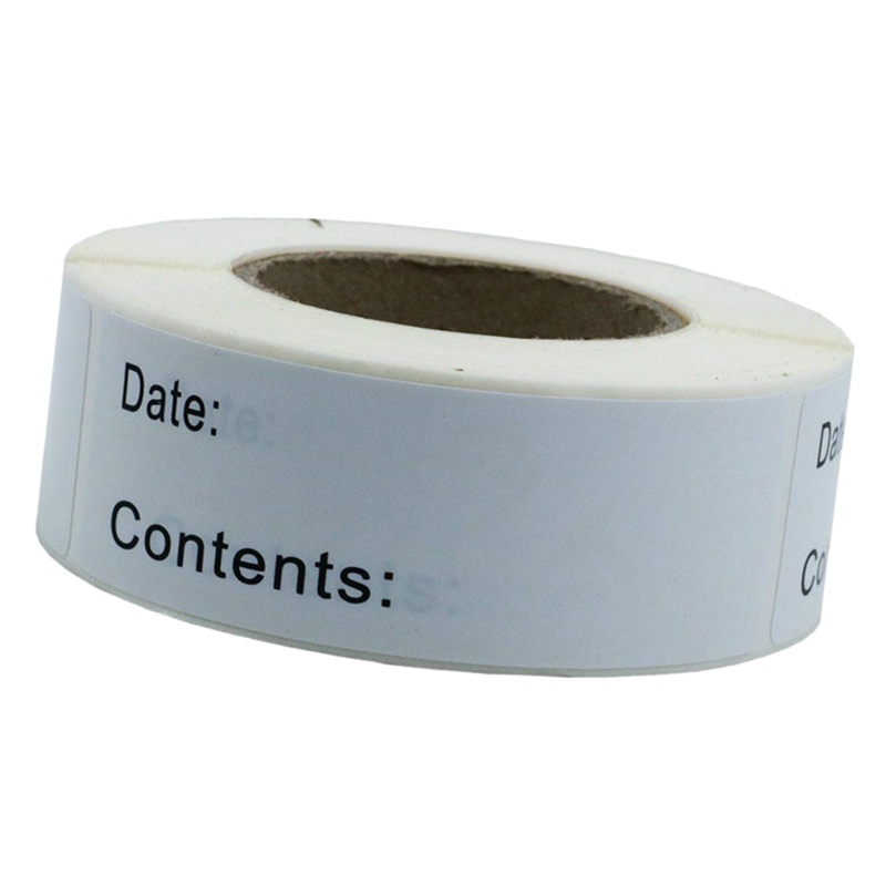 1 Cuộn 125 Miếng Dán Tự Dính Màu Trắng 25X75Mm Có Thể Tháo Gỡ Dùng Để Đựng Thức Ăn Đông Lạnh