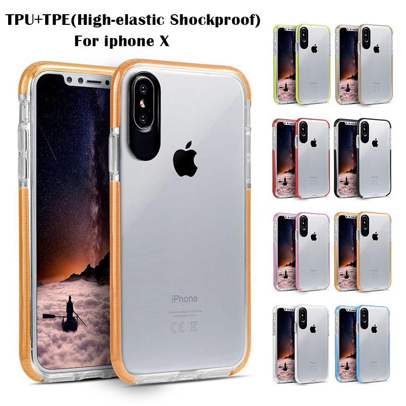 Shockproof TPU silicone iPhone X phone case