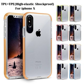 Shockproof TPU silicone iPhone X phone case