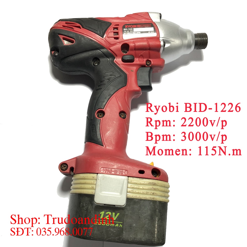 Máy bắn vít Ryobi 12v BID - 1226