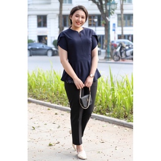 Set áo xanh than búp sen quần baggy