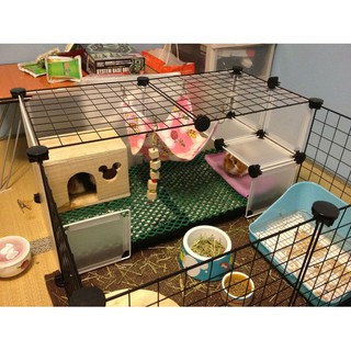 CHUỒNG CHÓ MÈO LẮP GHÉP ĐA NĂNG 10 MIẾNG - Lưới vuông 35*35cm - CQ10