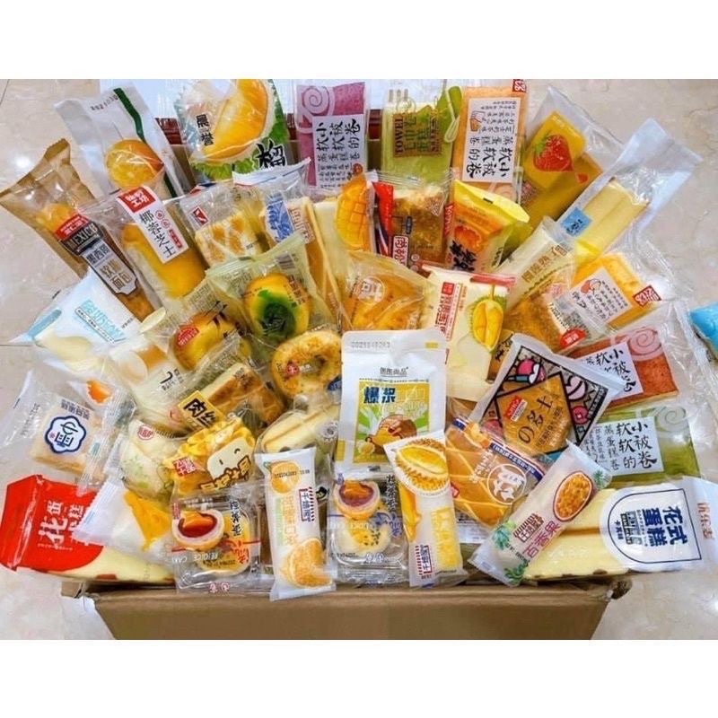 Thùng 2kg bánh Mix Đài Loan nhiều vị ngon date mới nhất