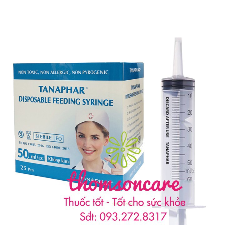 Bơm tiêm y tế đủ loại 1ml 3ml 5ml 10ml 20ml 50ml - Bơm sử dụng một lần Tanaphar