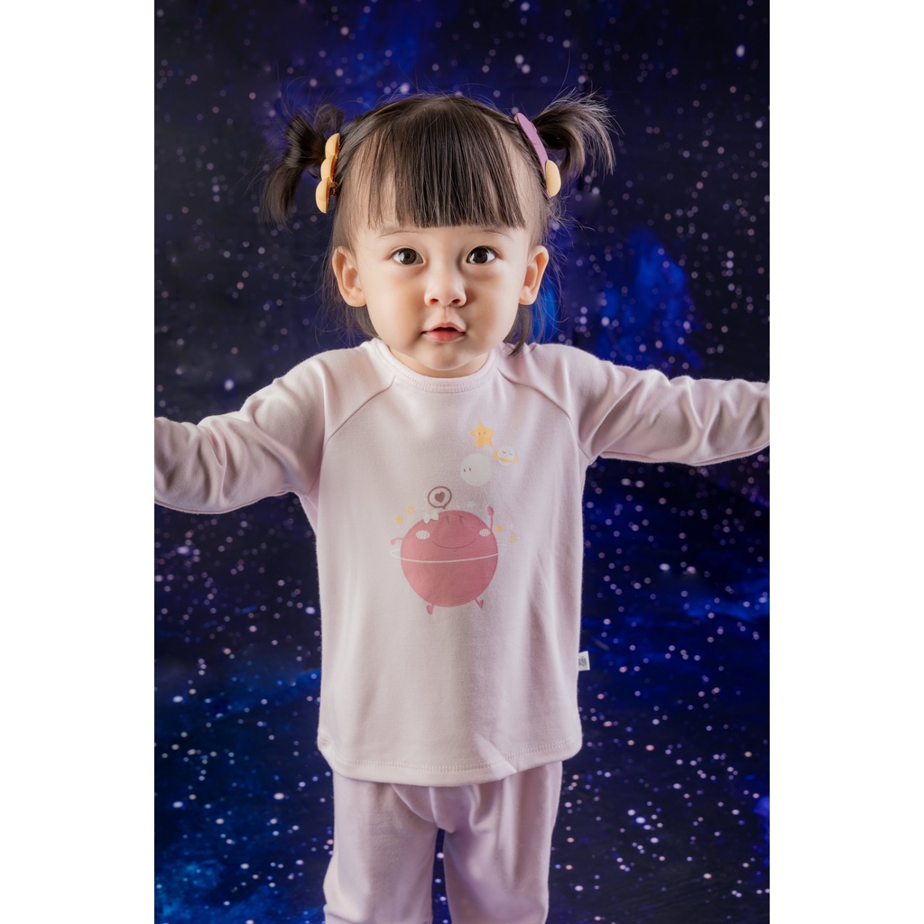 Chaang Bộ dài tay raglan thu đông cho bé, chất cotton dành cho bé từ 3 tháng đến 5 tuổi AW2022D12