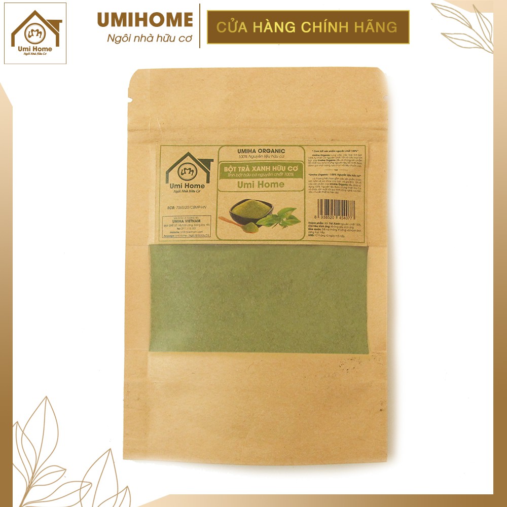 Bột Trà Xanh hữu cơ UMIHOME nguyên chất | Green tea powder 100% Organic | BigBuy360 - bigbuy360.vn