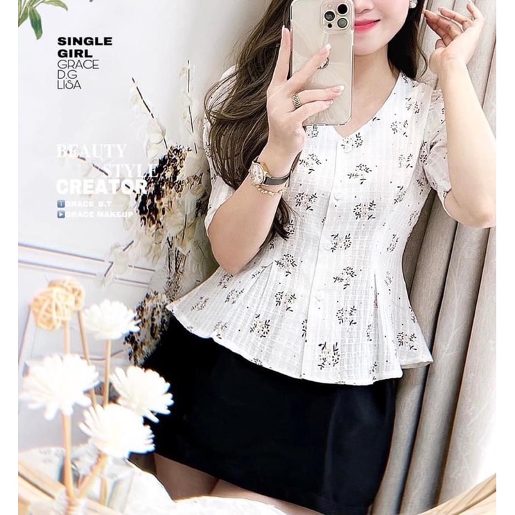 Áo kiểu nữ công sở hay đi chơi đều đẹp hợp thời trang - trang nhã nữ tính dễ mặc - GEM Fashion