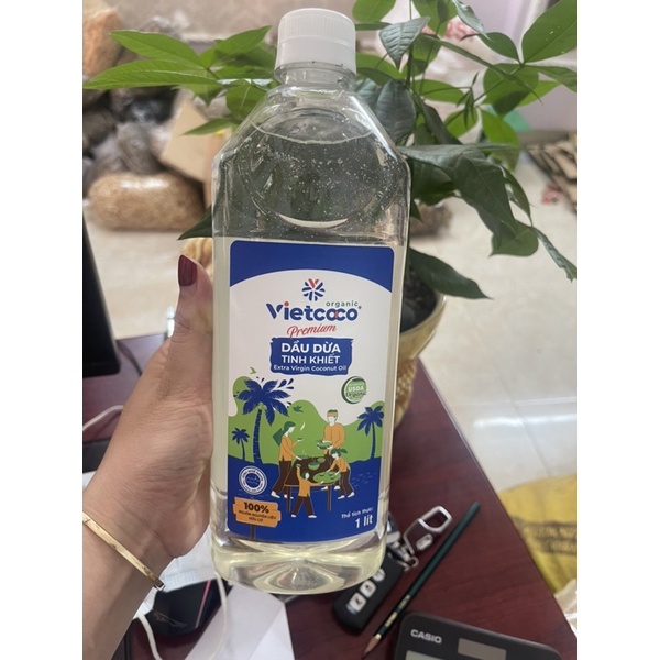 Dầu dừa nguyên chất tinh khiết ép lạnh 1 lít Vietcoco