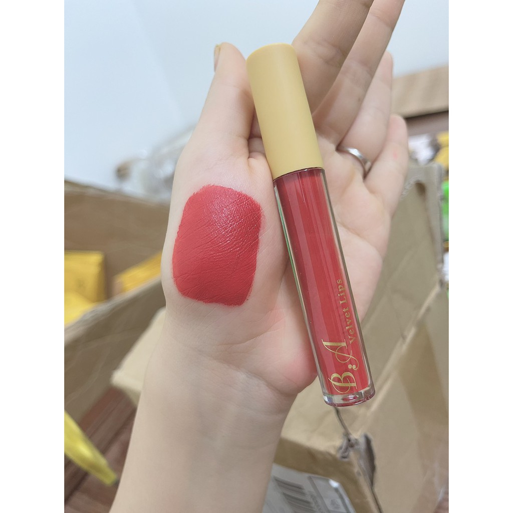[09 Đỏ Nude] Son Kem Lì Nắp Vàng Cao Cấp B.A Màu Đỏ Nude | BigBuy360 - bigbuy360.vn