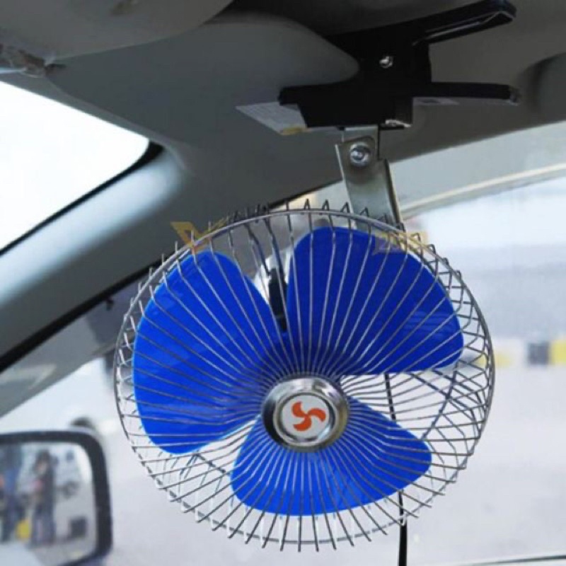 Quạt ô tô 12v 24v , Quạt ô tô mini cắm tẩu sạc có chân kẹp công tắc xoay 360 độ nhỏ gọn tiện lợi
