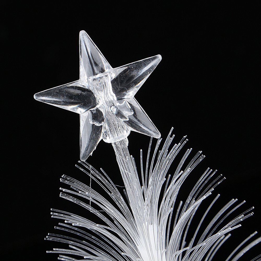 LED Colorful Fiber Optic Christmas Tree Colored Fiber Optic Slow Flash LED Mini Christmas Tree with Top Star Battery Powered
