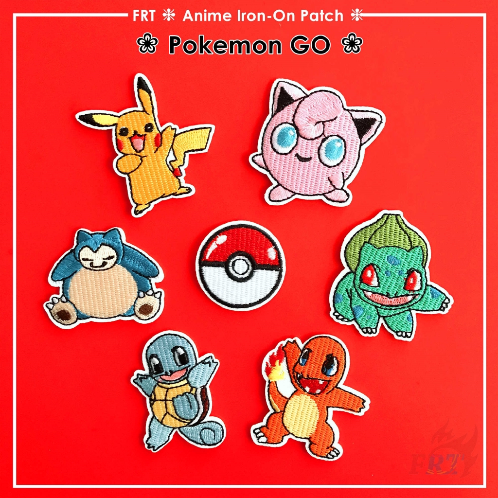 Miếng vá ủi thêu hình nhân vật hoạt hình Pokemon