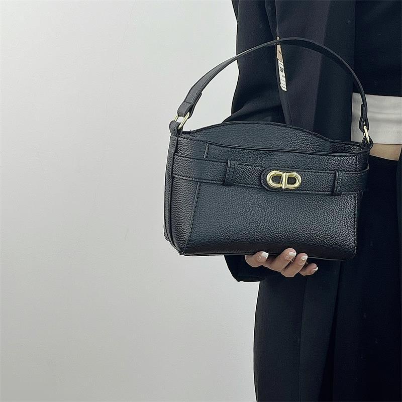 Ielgy Túi Xách Đeo Vai Có Khóa Kim Loại Đơn Giản Và Đa Năng Chất Lượng Cao Cho Nữ