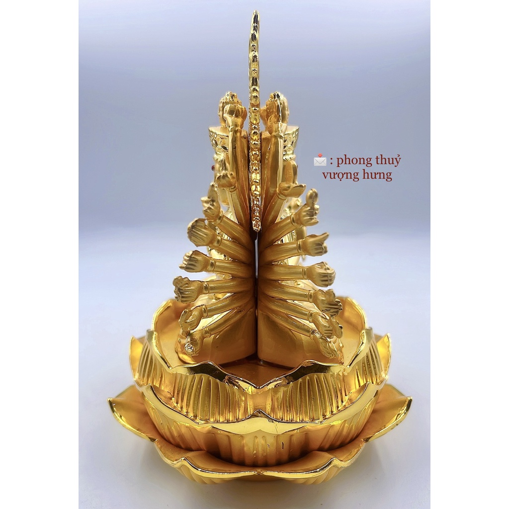 Tượng Phật Chuẩn Đề Đế Sen Mở Làm Bằng Hợp Kim Giúp Mang Lại Hạnh Phúc và Bình An cho Gia Đình