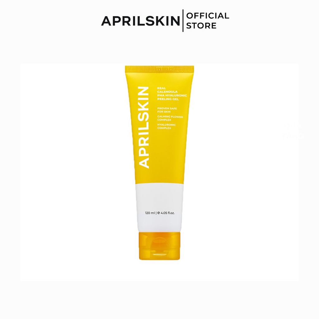 Gel tẩy da chết Aprilskin Real Calendula PHA Hyaluronic Peeling Gel 100g