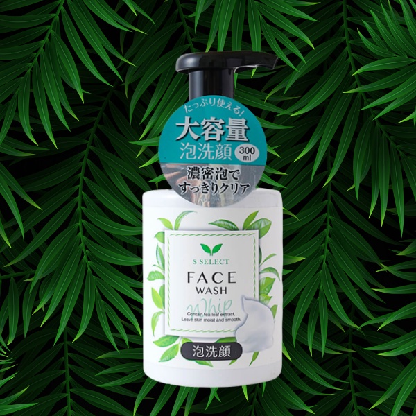 Sữa rửa mặt tạo bọt chiết xuất trà xanh S Select 300ml dịu nhẹ sạch da Nhật Bản
