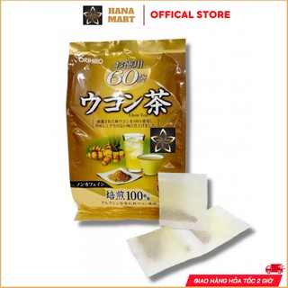 Trà nghệ Ukon Tea Orihiro 90g 60 gói thải độc gan, thanh lọc cơ thể, giảm đau dạ dày, đại tràng, giúp da trẻ đẹp