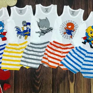 50 bộ sát nách chuẩn cotton cho bé sz2-6: 5-15kg